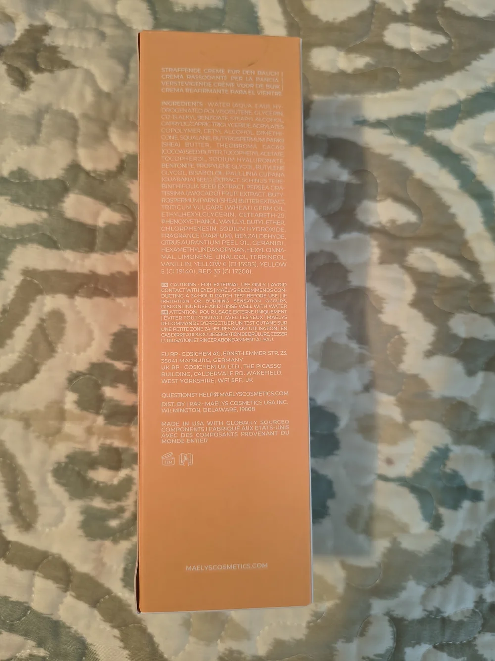 Maëlys B-FLAT Belly Firming Cream — White & Peach